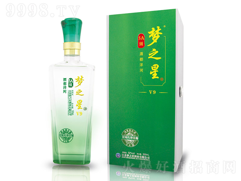 ��֮�Ǿ�V9 �d���Ͱ׾ơ�52�� 500ml��